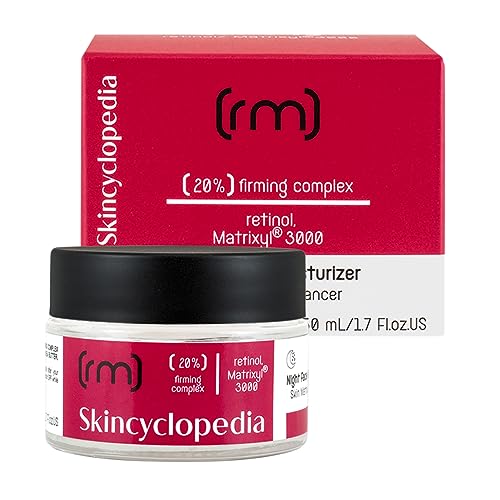 Skincyclopedia Retinol Creme hochdosiert mit Matrixyl 3000 und Squalan, Anti Aging Nachtcreme, Gesichtscreme für straffere Haut, hochwirksame Gesichtspflege für Frauen und Männer, 50ml von Skincyclopedia