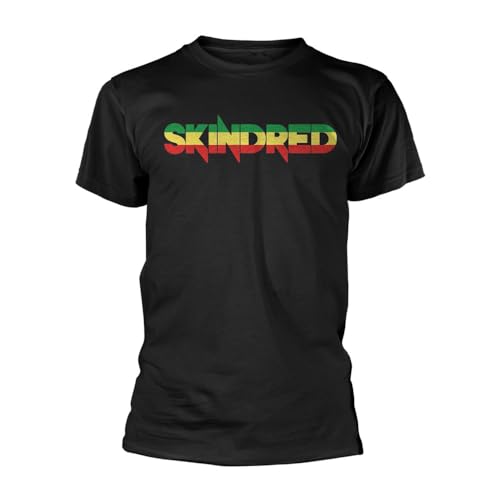 Skindred Unisex Erwachsene Rasta Logo T-Shirt, Schwarz, XL von Skindred