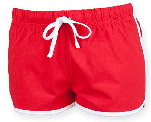 Skinni Fit Damen Short Gr. XX-Large, rot / weiß von Skinni Fit