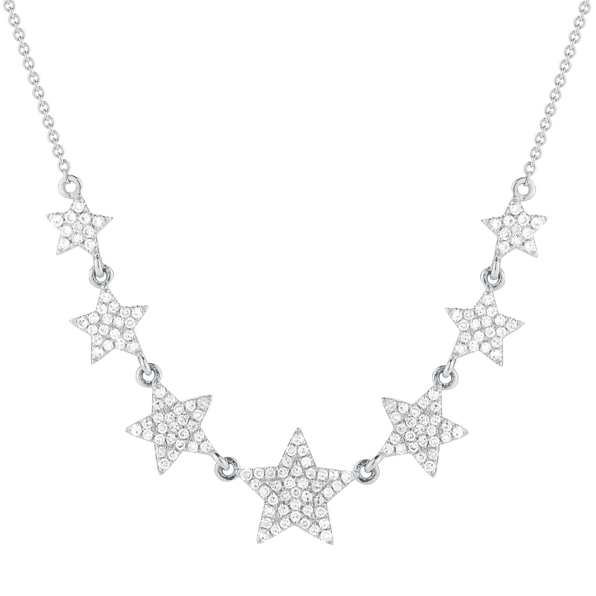 Abgestufte Diamant-sternhalskette, 14 Karat Gold, 153 Runde Diamanten, 0, 41 Ct., G-H-Farbe, Si2-Klarheit, Feiner Schmuck Von Skinnybling Abgestufte Diamant-sternhalskette, 14 Karat Gold, 153 Runde Diamanten, 0, 41 Ct., G-H-Farbe, Si2-Klarheit, Feiner Schmuck Von Skinnybling von SkinnyBling