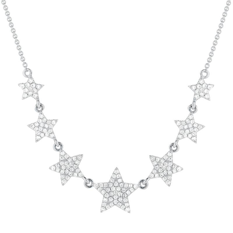 Abgestufte Diamant-sternhalskette, 14 Karat Gold, 153 Runde Diamanten, 0, 41 Ct., G-H-Farbe, Si2-Klarheit, Feiner Schmuck Von Skinnybling Abgestufte Diamant-sternhalskette, 14 Karat Gold, 153 Runde Diamanten, 0, 41 Ct., G-H-Farbe, Si2-Klarheit, Feiner Schmuck Von Skinnybling von SkinnyBling