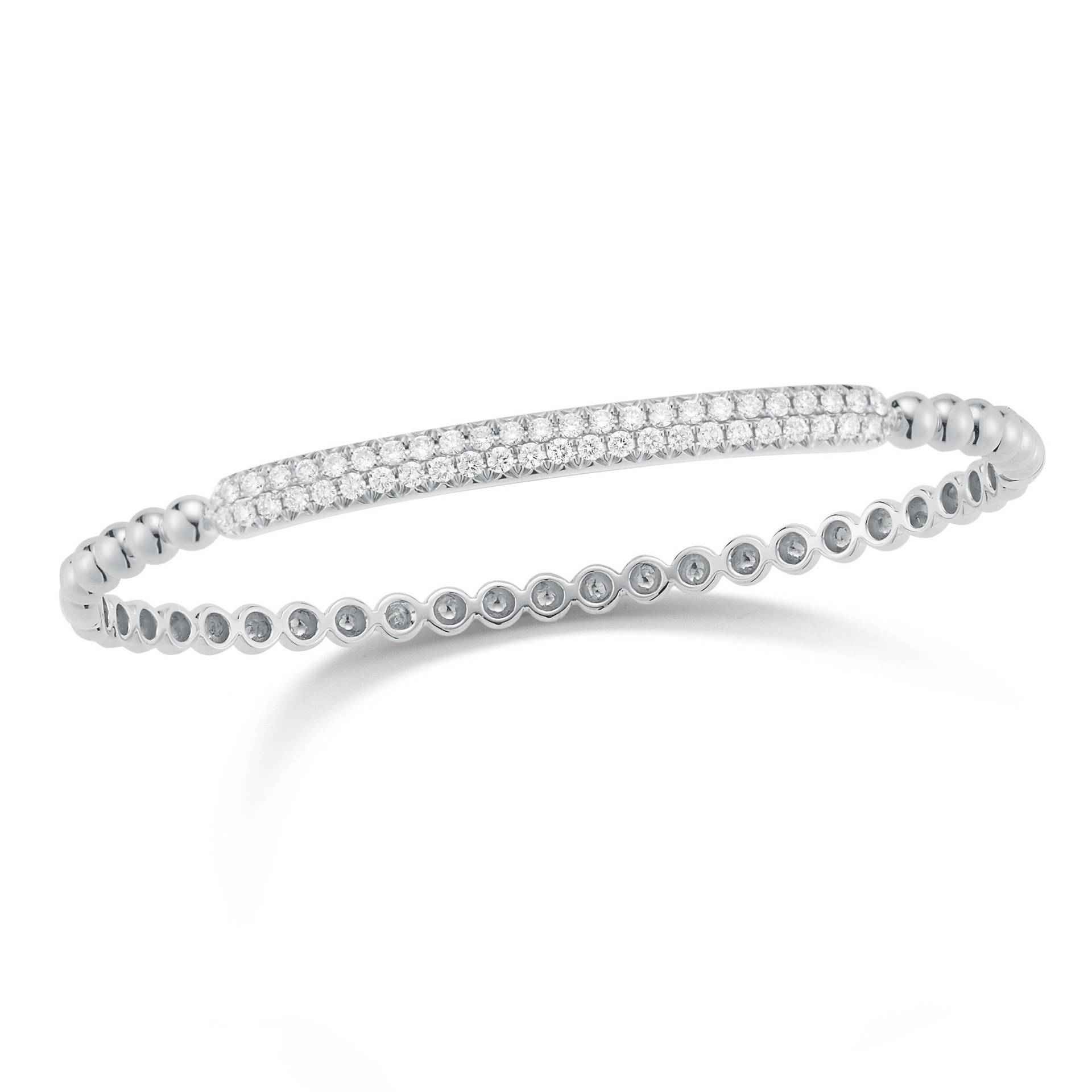 Diamant-Armreif-Perlenarmband Aus 750 Weiß-, Gelb - Oder Roségold Diamant-Armreif-Perlenarmband Aus 750 Weiß-, Gelb - Oder Roségold von SkinnyBling