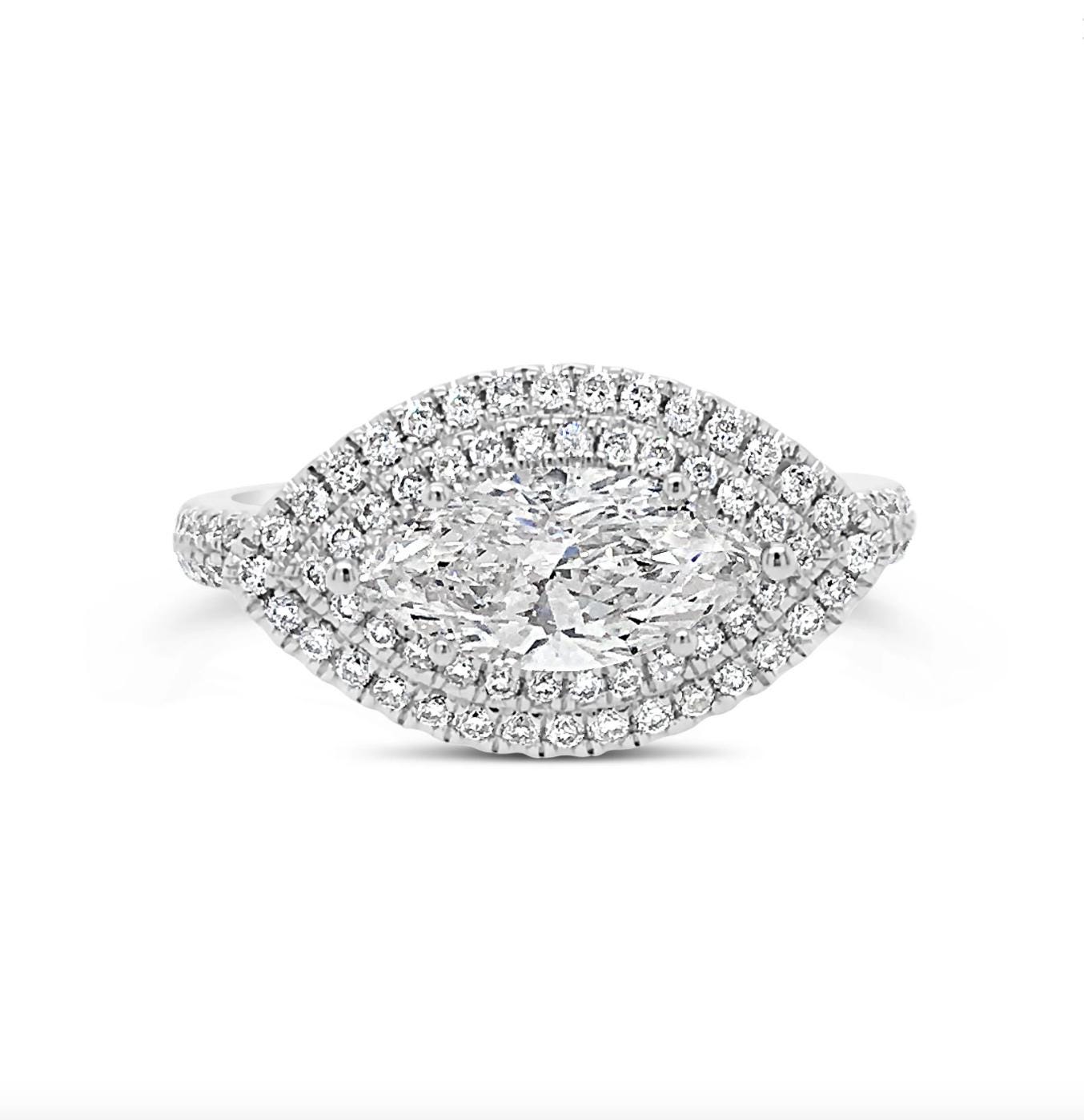 Diamant Im Marquise-Schliff, Doppelter Halo-Verlobungsring | 1.00Ct Gia-Zertifiziert, Naturdiamantring, Feiner Schmuck Von Skinny Bling Diamant Im Marquise-Schliff, Doppelter Halo-Verlobungsring | 1.00Ct Gia-Zertifiziert, Naturdiamantring, Feiner Schmuck Von Skinny Bling von SkinnyBling