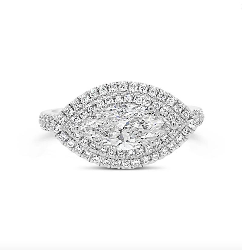 Diamant Im Marquise-Schliff, Doppelter Halo-Verlobungsring | 1.00Ct Gia-Zertifiziert, Naturdiamantring, Feiner Schmuck Von Skinny Bling Diamant Im Marquise-Schliff, Doppelter Halo-Verlobungsring | 1.00Ct Gia-Zertifiziert, Naturdiamantring, Feiner Schmuck Von Skinny Bling von SkinnyBling