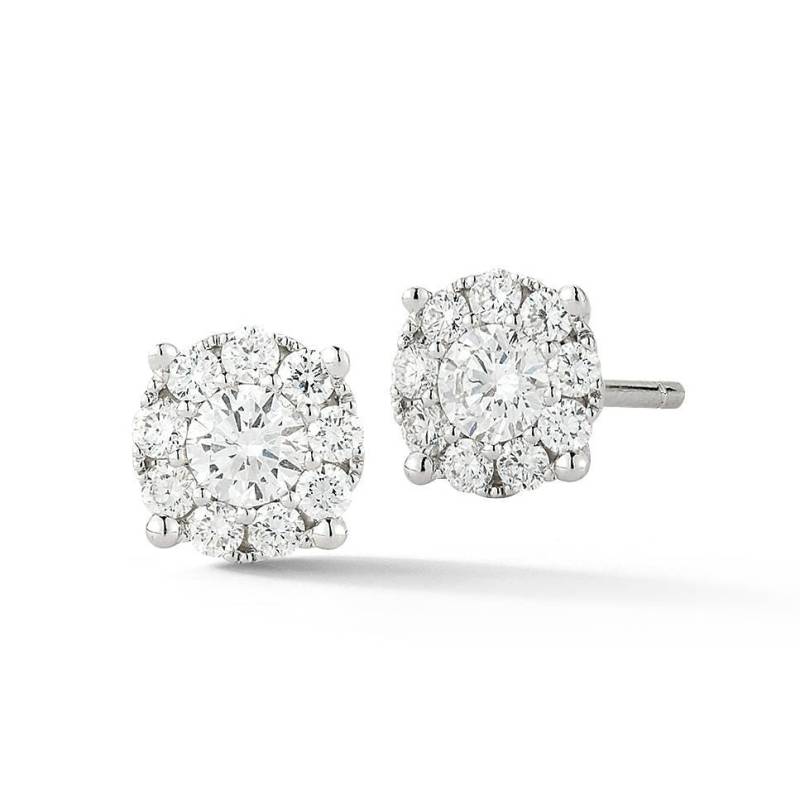 Diamant Ohrstecker Mit Pave-Halo 750 Weissgold // Natürliche Diamanten Diamant Ohrstecker Mit Pave-Halo 750 Weissgold // Natürliche Diamanten von SkinnyBling