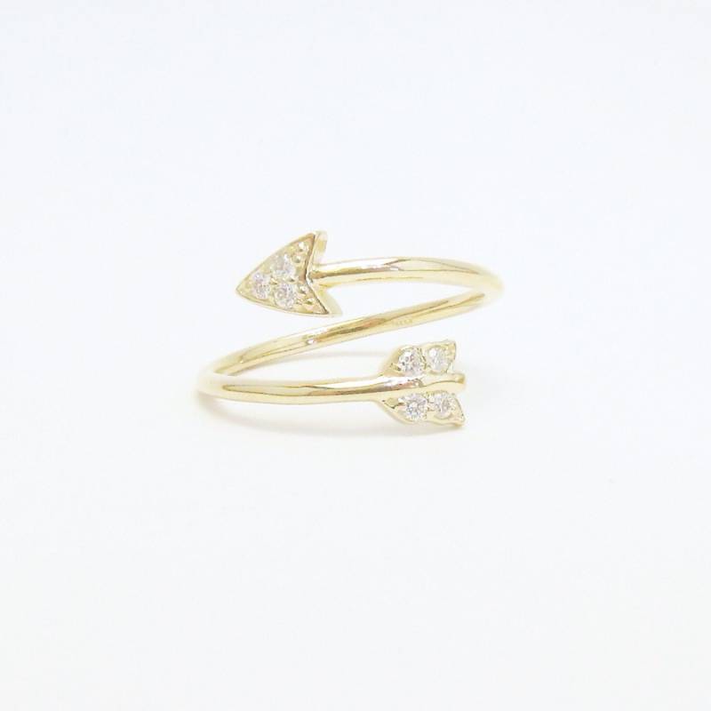 Diamant Pfeil Ring 585Er Gold, Naturdiamanten, Spiralring, Amor Pfeil, Zierlicher Ring, Stapelringe, Feiner Schmuck Von Skinnybling Diamant Pfeil Ring 585Er Gold, Naturdiamanten, Spiralring, Amor Pfeil, Zierlicher Ring, Stapelringe, Feiner Schmuck Von Skinnybling von SkinnyBling
