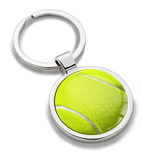 SkinoEu® Schlüsselanhänger Sport Tennis Ball Metall Keyring Auto Schlüssel Geschenk Metall-Schlüsselanhänger KK 181 von SkinoEu