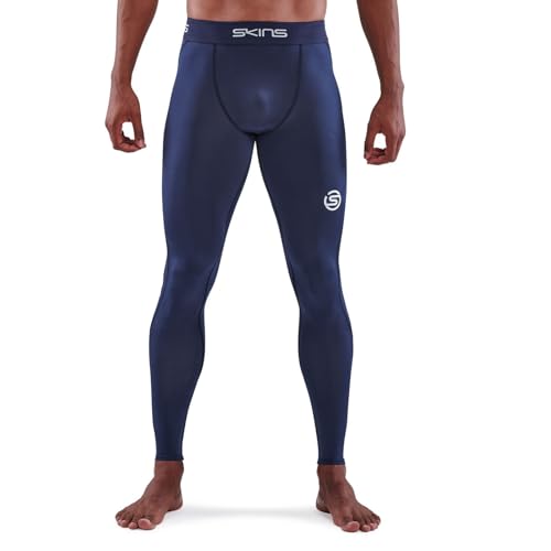 Skins Herren Serie-1 Kompressionsstrumpfhose, lang Kompressionshose, Marineblau, 31-35 von Skins