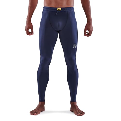 Skins Herren Series-3 Performance Compression Travel and Recovery Tights Kompressionshose, Marineblau, Mittel von Skins