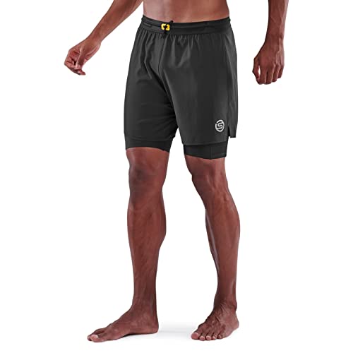 Skins Herren Series-3 Superpose Performance Compression 2-in-1 Shorts Kompressionshose, schwarz, Groß von Skins