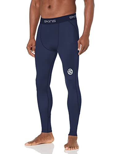 Skins Series-1 Lange Tights Herren blau Größe S 2022 Laufsport Hose von Skins