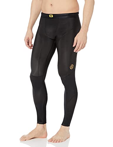 Skins Herren Serie-5 Performance Kompressions-Lange Strumpfhose Kompressionshose, Schwarz, Klein von Skins