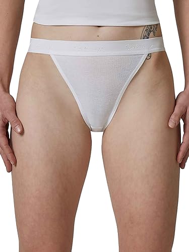 Damen Tanga 2er Pack Cotton Rib Weiﾟ 36 von Skiny