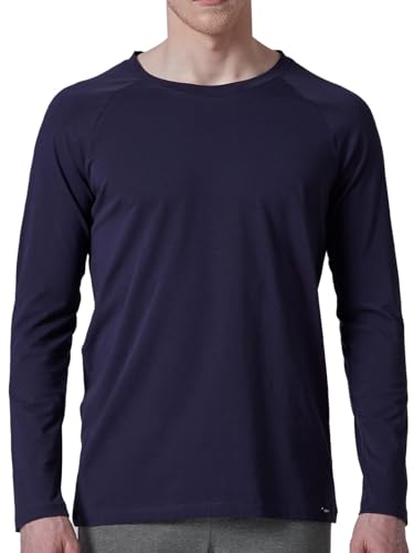 Herren Shirt langarm Blau XL von Skiny