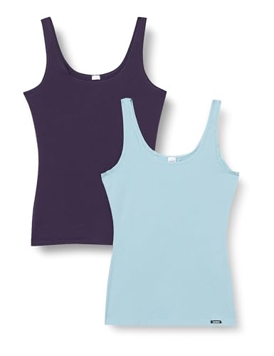 SKINY Damen Cotton Advantage 081147 Camisole, lavenderaqua Selection, 42 (2er Pack) von Skiny
