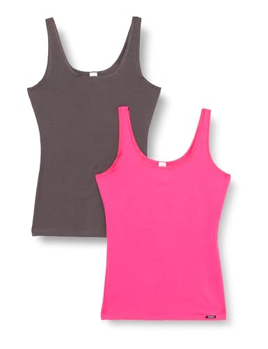 SKINY Damen Cotton Advantage 081147 Camisole, pinkgrey Selection, 38 (2er Pack) von Skiny