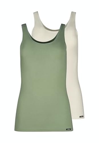 SKINY Damen Cotton Advantage 081147 Unterhemd, Greenbay Selection, 42 (2er Pack) von Skiny