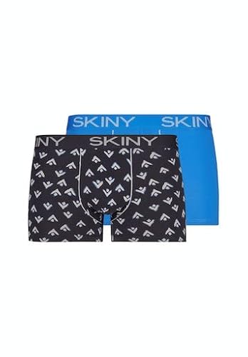 SKINY Herren Cotton Multipack 086487 Boxershorts, Nightblue Ethno Selection, L (2er Pack) von Skiny