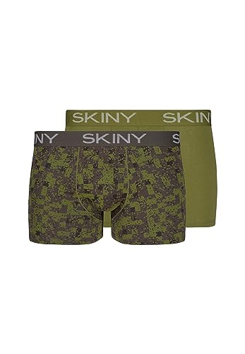 SKINY Herren Cotton Multipack 086487 Retroshorts, Bayleaf Check Selection, XXL (2er Pack) von Skiny