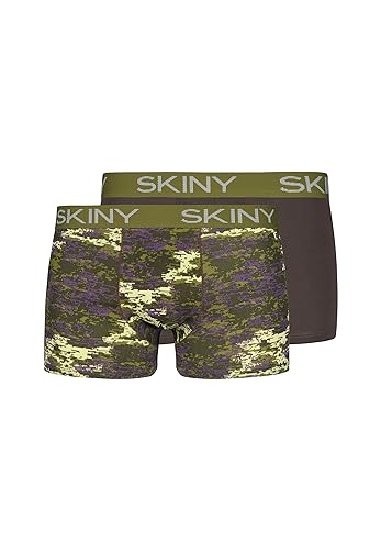 SKINY Herren Cotton Multipack 086487 Retroshorts, Fango Camouflage Selection, L (2er Pack) von Skiny