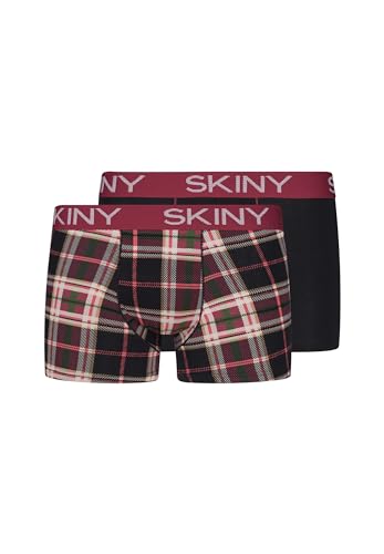 SKINY Herren Cotton Multipack 086487 Retroshorts, blackcheck Selection, XL (2er Pack) von Skiny