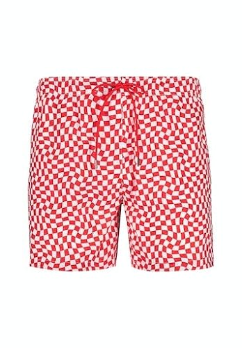 SKINY Herren Swimwear 080883 Badehose, whitered Check, L von Skiny