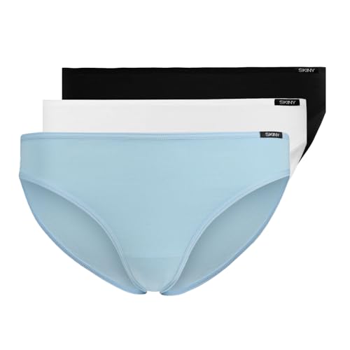 Skiny 3er Pack Damen Brief Rio Slips Every Day In Cotton Essentials, Farbe:Mehrfarbig, Wäschegröße:42, Artikel:-S865 Angel Falls Selection von Skiny