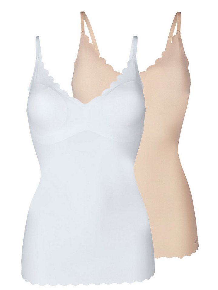 Skiny Achseltop 2er Pack Damen Spaghettishirt herausn. Pads Micro (Packung, 2-St) extra flache Nähte von Skiny