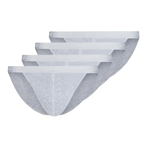 Skiny - Basic - Slip/Unterhose - 4er Pack (XL Silver Melange) von Skiny