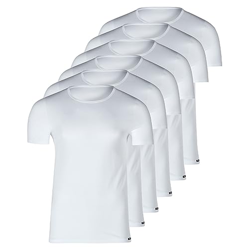 Skiny - Basic - Unterhemd/Shirt Kurzarm - 6er Pack (L Weiß) von Skiny