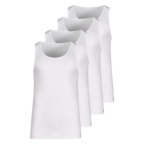 Skiny - Cotton Advantage - Unterhemd/Tanktop - 4er Pack (L Weiß) von Skiny
