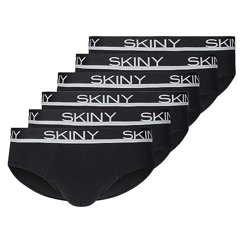 Skiny - Cotton - Slip/Unterhose - 6er Pack (XL Schwarz) von Skiny