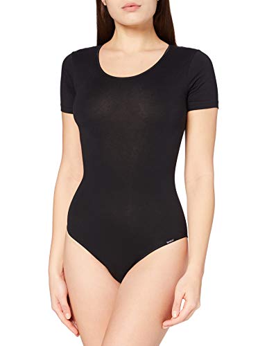 Skiny Damen Kurzarm Cotton Bodies Formender Body, Black, 40 von Skiny