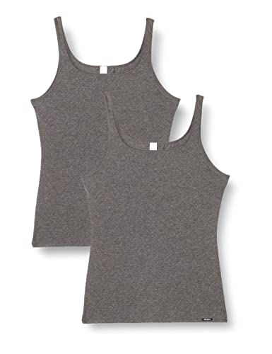 Skiny Damen Skiny Damen Tank Top 2er Pack Advantage Cotton 1 Unterhemd, Anthra Melange, 36 EU von Skiny