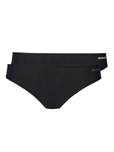 Skiny Damen Skiny Damen 2er Pack Advantage Micro String, Schwarz, 36 EU von Skiny