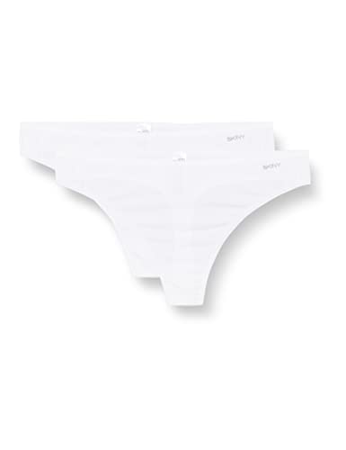 Skiny Damen Advantage Micro 2er Pack String, Weiß (White 0500), (Herstellergröße: 36) von Skiny