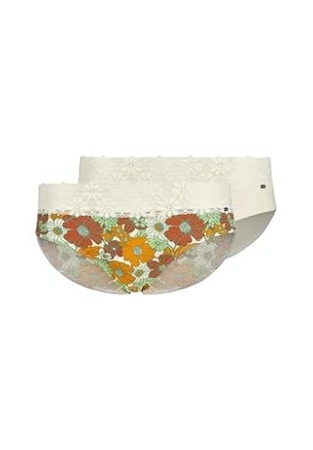 SKINY Damen Cotton Lace 080824 Slip, gardenflowers Selection, 38 (2er Pack) von Skiny