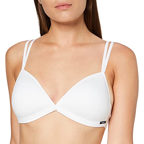 Skiny Damen Cotton Essentials 082414 Bügelloser BH, Weiß, 70A EU von Skiny