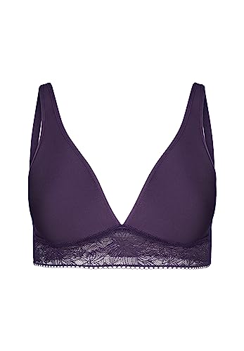 Skiny Damen Micro Lace T Shirt Bra, Lavender, 80B EU von Skiny