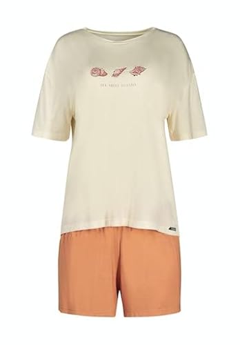 SKINY Damen Night 080860 Pyjamaset, egret, 36 von Skiny