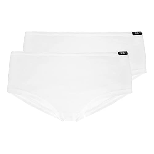 Skiny Damen Panty Panties Every Day In Cotton Advantage 082654 2er Pack, Farbe:Weiß, Menge:2er Pack (1x 2er), Wäschegröße:L, Artikel:-0500 White von Skiny