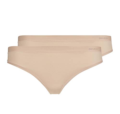 Skiny Damen Pure Nudity 2er Pack String, Beige (Beige 2409), (Herstellergröße: One Size) von Skiny