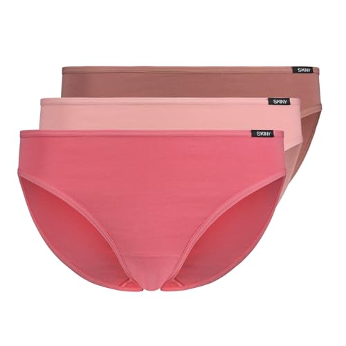 Skiny Damen Rio Slip 3er Pack Cotton Essentials 081482 Gr. 40 in Withered Rose Selection von Skiny