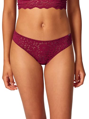 Skiny Damen Rio Slip Wonderfulace 081163 Gr. L in Beet red von Skiny
