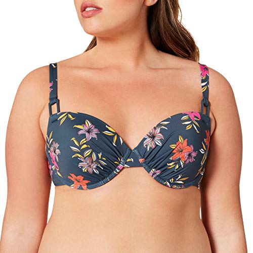 Skiny Damen Schalen BH Bikini, Midnight Lilies, 80D von Skiny