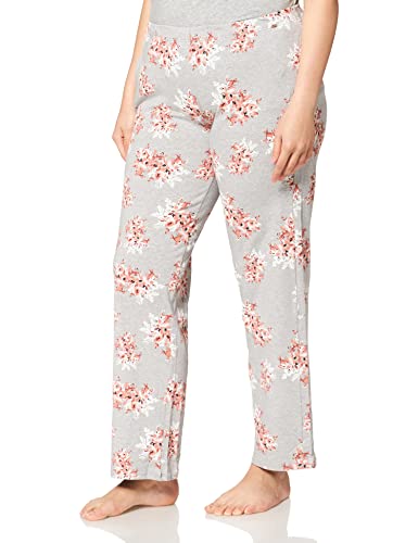 Skiny Damen Sleep & Dream Hose lang Schlafanzughose, Grey Melange Flower, 38 von Skiny