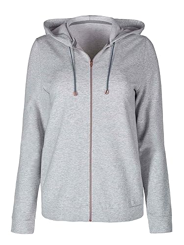 Skiny Damen Sleep & Dream Jacke Strickjacke, Grau (Stone Grey Melange 5593), (Herstellergröße: 36) von Skiny