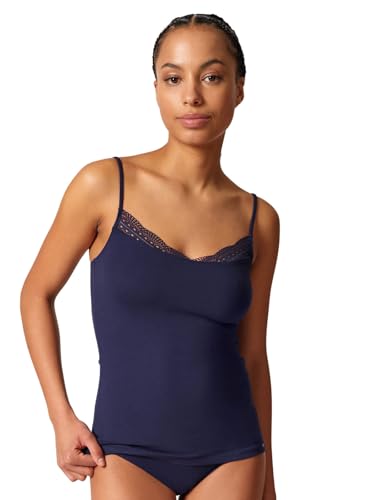 Skiny Damen Spaghettishirt Classicotton 082001 Gr. 40 in Fading Night von Skiny