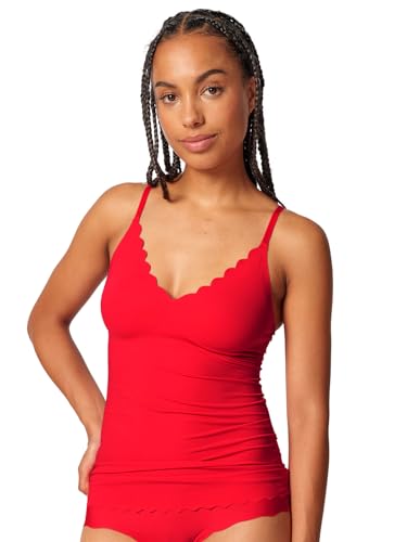 Skiny Damen Spaghettishirt mit herausnehmbare Pads Micro Essentials 084261 Gr. L in high Risk red von Skiny