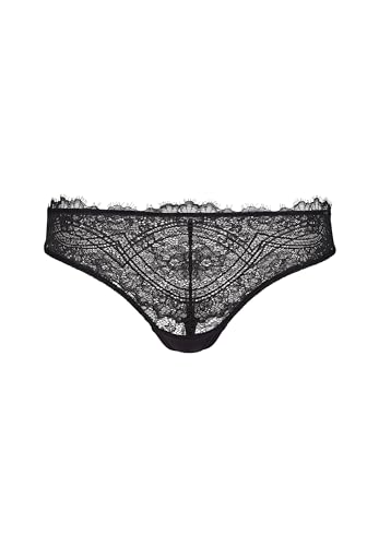 Skiny Damen String Lace Festive Spitze Schwarz Black, Gr. 42 von Skiny
